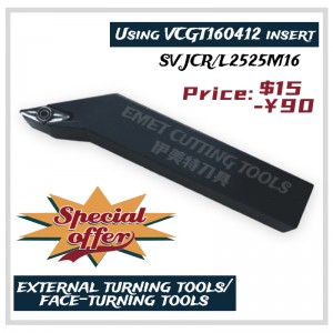 Instrumente de tăiere EMET, Instrumente de strunjire externă, Instrumente de strunjire a feței, Instrumente de strunjire din oțel, SVJCR2525M16, SVJC/SVQP, SVQC/SVQP, SVQC/SVQP, SVHC/SVHP, SVLC/SVLP, SVVC/SVVP, SVXC/SVXP, SVZC \\\\ NSVZP, VCGT16, VCGT22 , Vpgt22.
